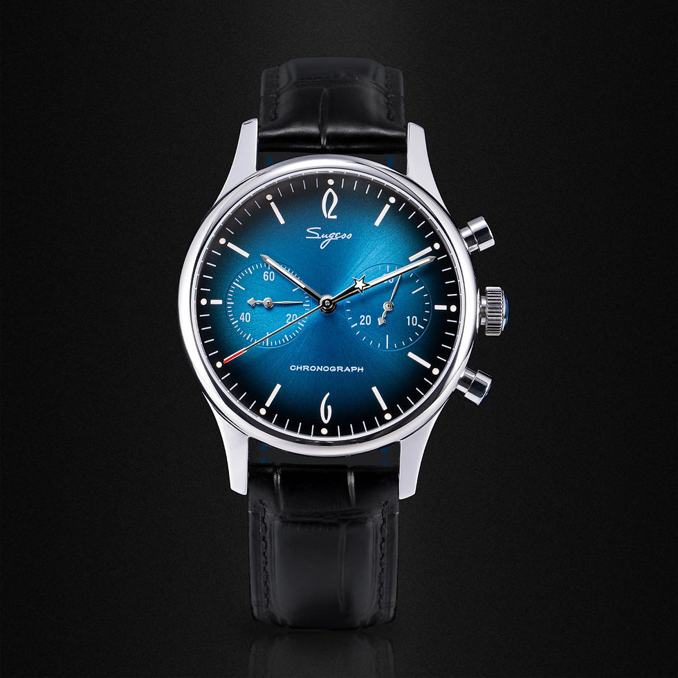Thumbnail: Seagull Sugess ST1901 40mm Blue Gradient Chronograph Sapphire Display 1963 BNIB