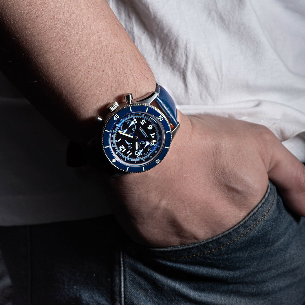 Thumbnail: Seagull Sugess ST1901 42mm Blue Military Aviation Chronograph Sapphire 1963 BNIB