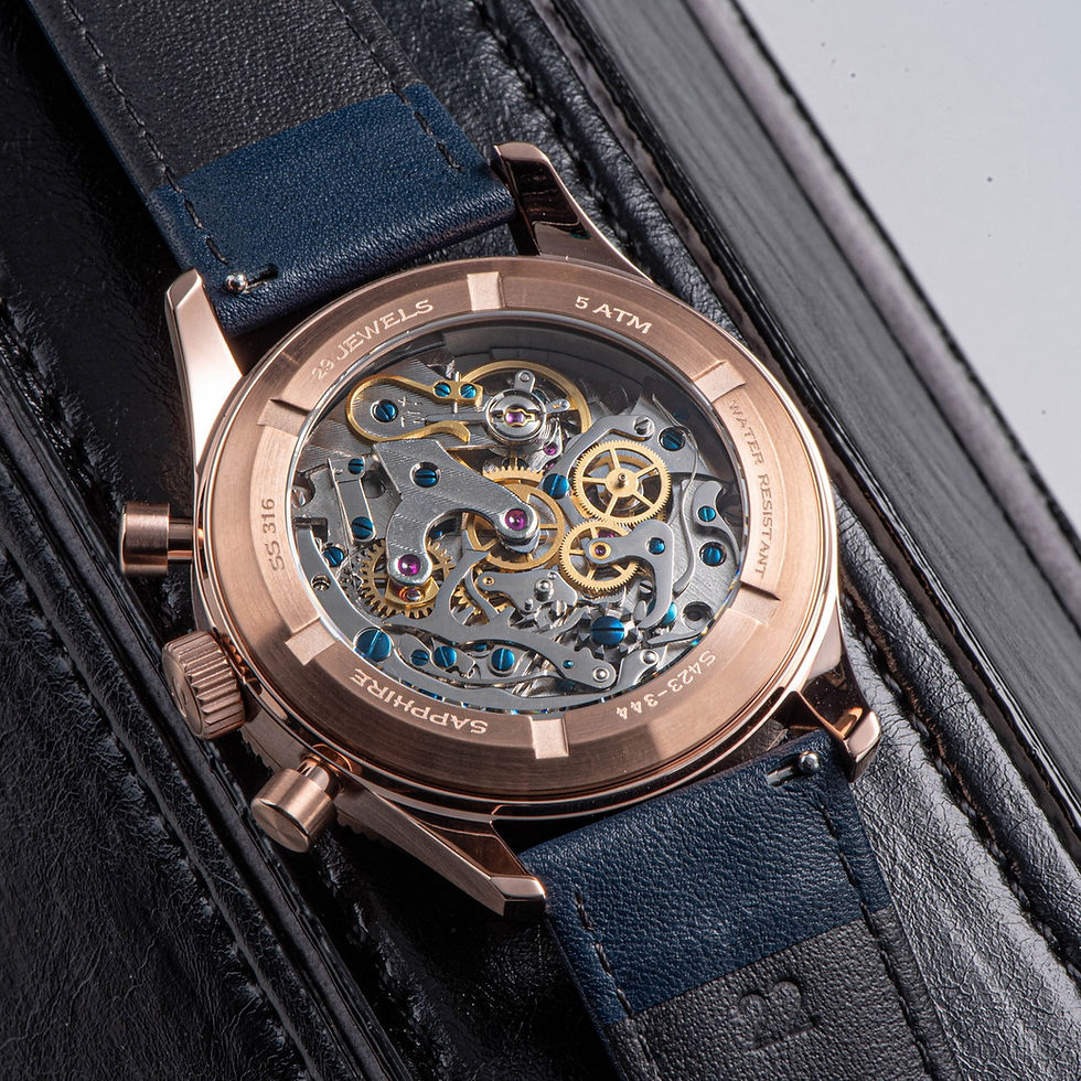 Thumbnail: Seagull Sugess ST1901 42mm Gold Military Aviation Chronograph Sapphire 1963 BNIB