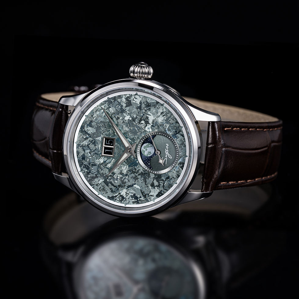Thumbnail: Seagull Sugess ST2528 Automatic Moon Phase Grey Crystallized Titanium Dial 1963