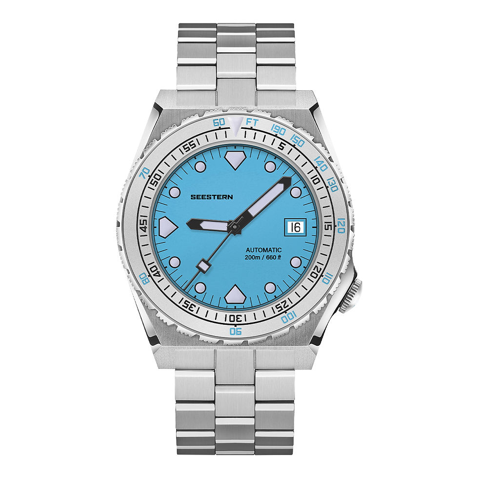 SEESTERN SUB600T, Light Blue, NH35, Sapphire, Lume, 200m Diver, Diving, BNIB