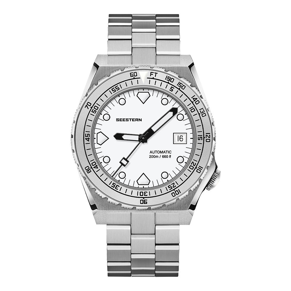 SEESTERN SUB600T, White, NH35, Sapphire, Lume, 200m Diver, Diving, BNIB