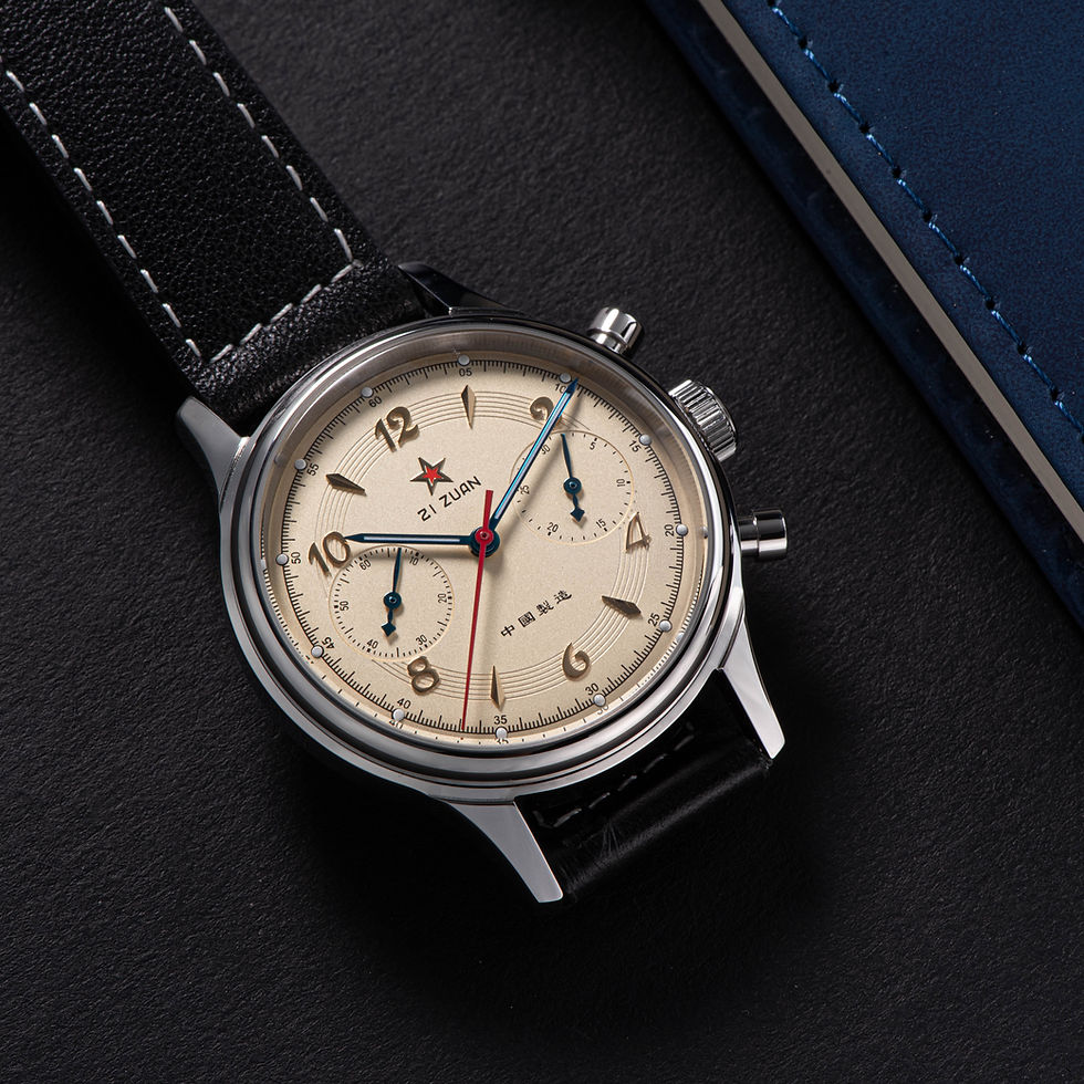 Thumbnail: Seagull 1963 ST1901 Venus 38mm Chronograph Sapphire Lume Display, 2 Straps BNIB