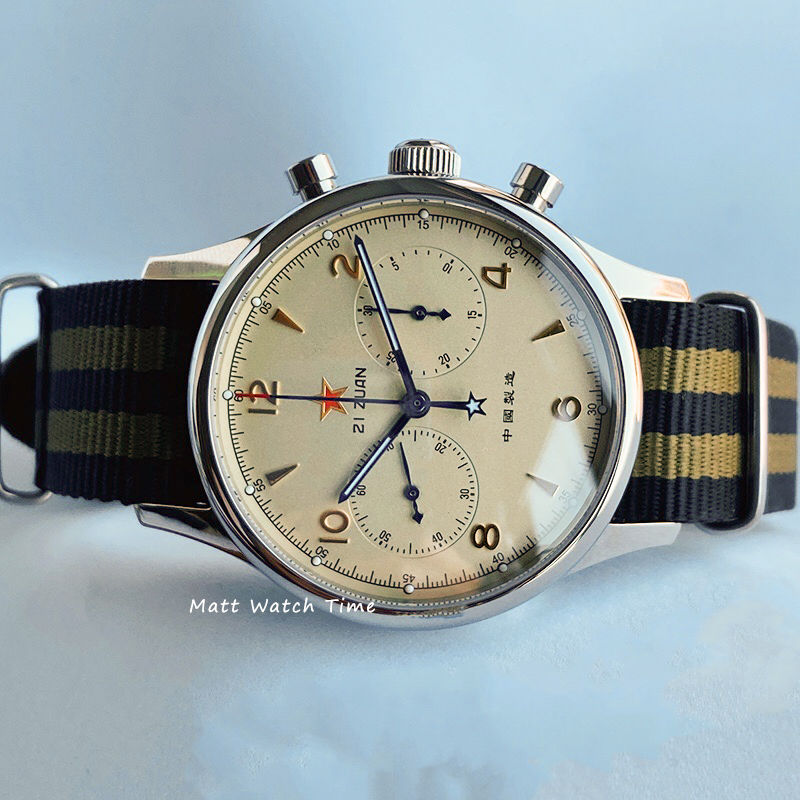 Thumbnail: Seagull 1963 ST1901 Venus 40mm Chronograph Sapphire, Display Back, 2 Straps BNIB