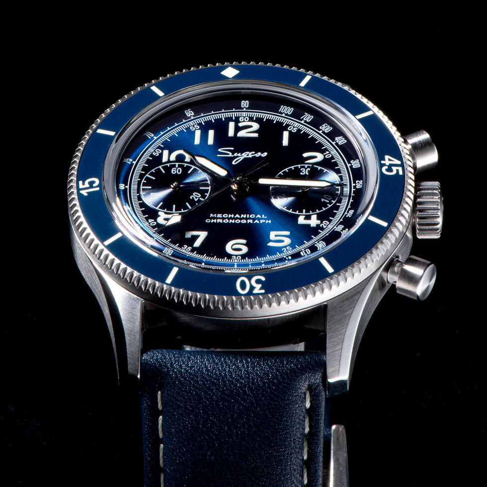 Thumbnail: Seagull Sugess ST1901 42mm Blue Military Aviation Chronograph Sapphire 1963 BNIB