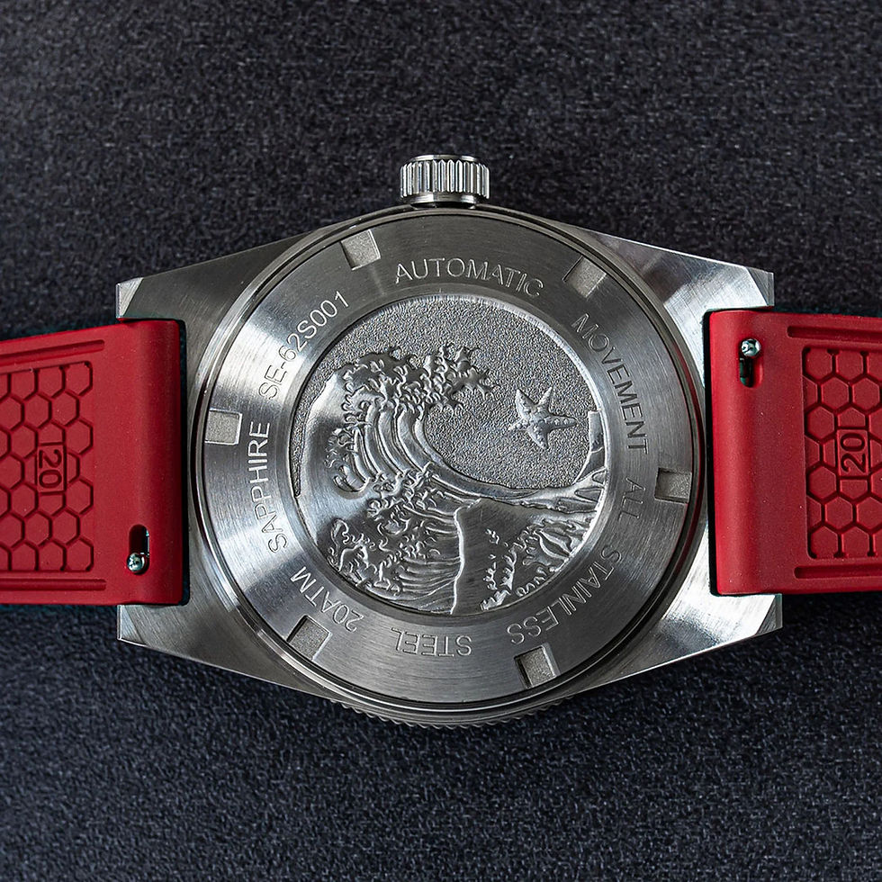 Thumbnail: SEESTERN Vintage 62MAS, V3, Red, NH35, Sapphire, Lume,Diver, Bracelet + Rubber