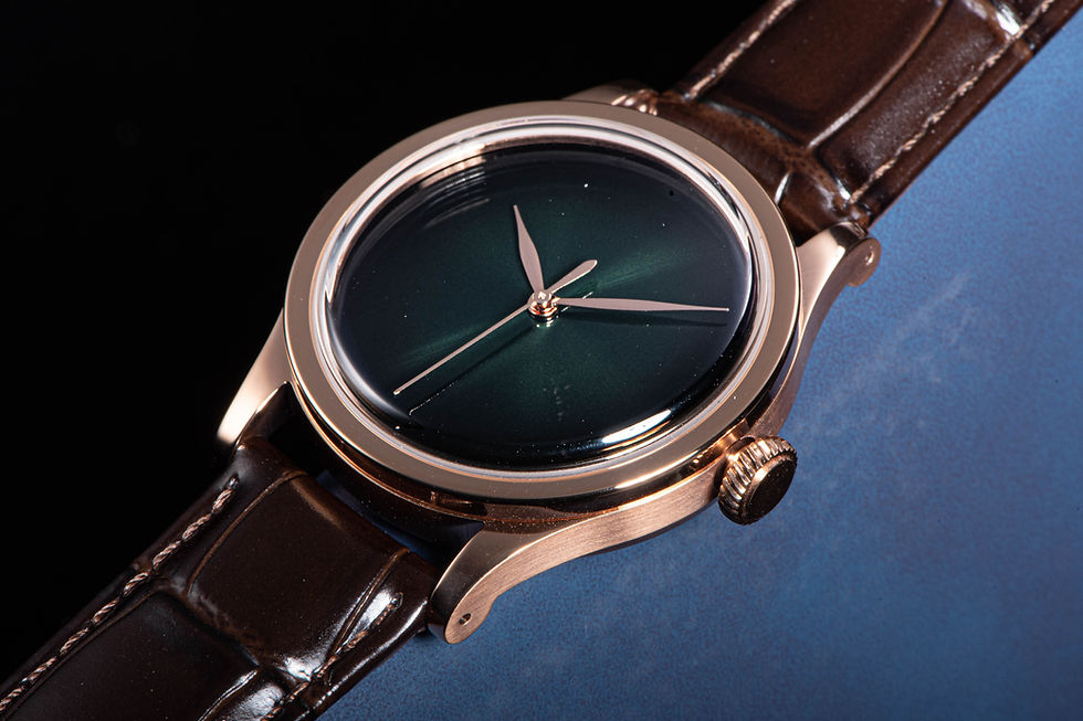 Thumbnail: Sugess Seagull ST2130 Automatic Dome Sapphire 38mm Hi Beat 2824 Rose Gold Green