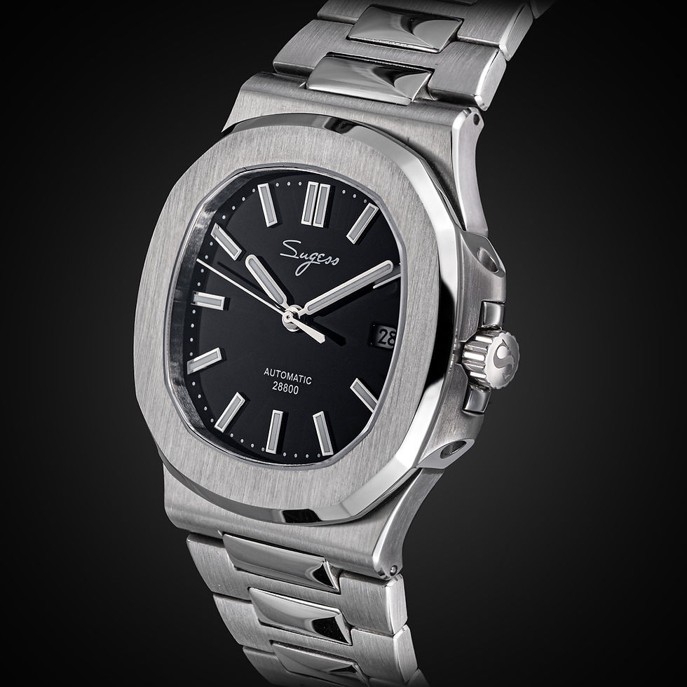Thumbnail: Sugess High Beat and Slim, Black, 9015, Sapphire, Lume, 50m Diving, BNIB
