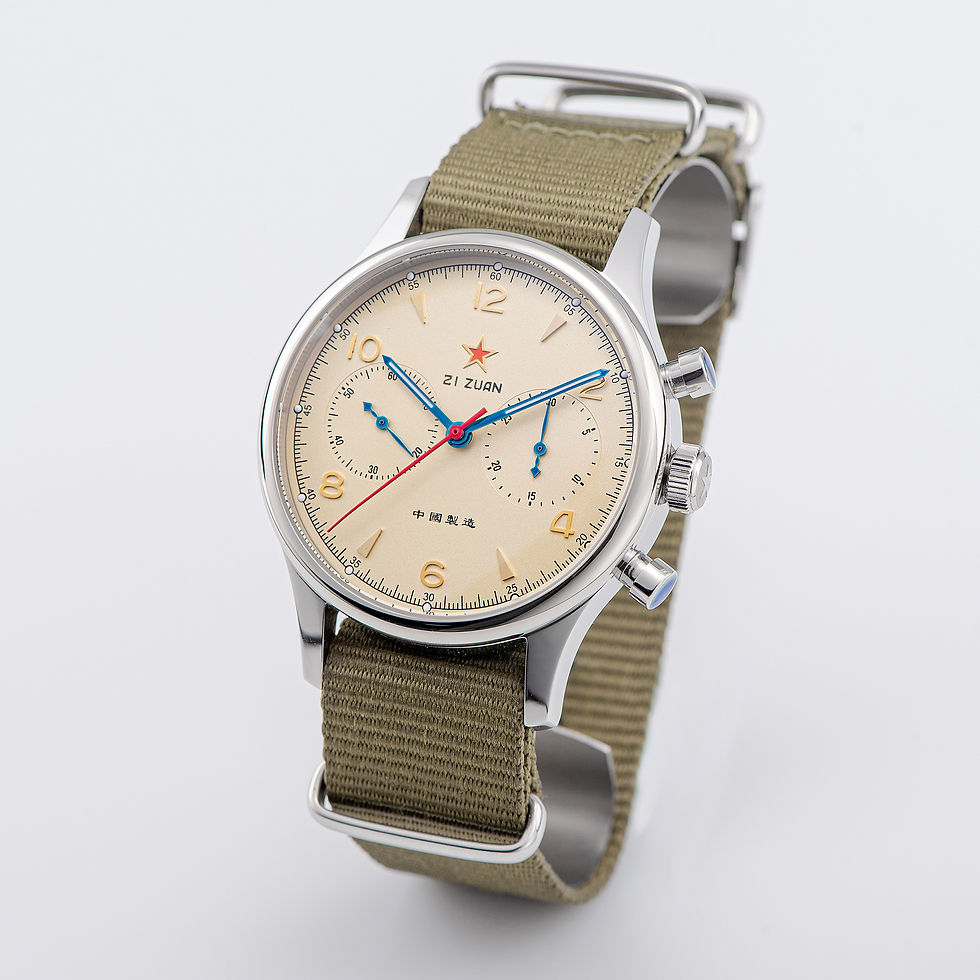 Thumbnail: Seagull 1963 ST1901 Venus 40mm Chronograph Sapphire Lume Display, 2 Straps BNIB