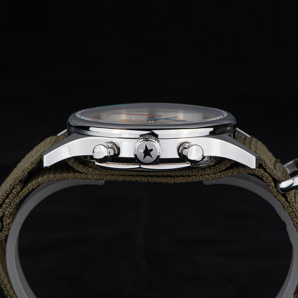 Thumbnail: Seagull 1963 ST1901 40mm Chronograph, Swan Neck, Sapphire, Display, 2Straps BNIB