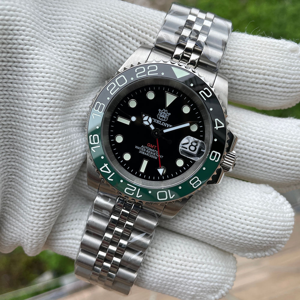 Steeldive SD1993, GMT, 'Sprite', NH34, Sapphire, Lume, 300m Diver, Diving, BNIB