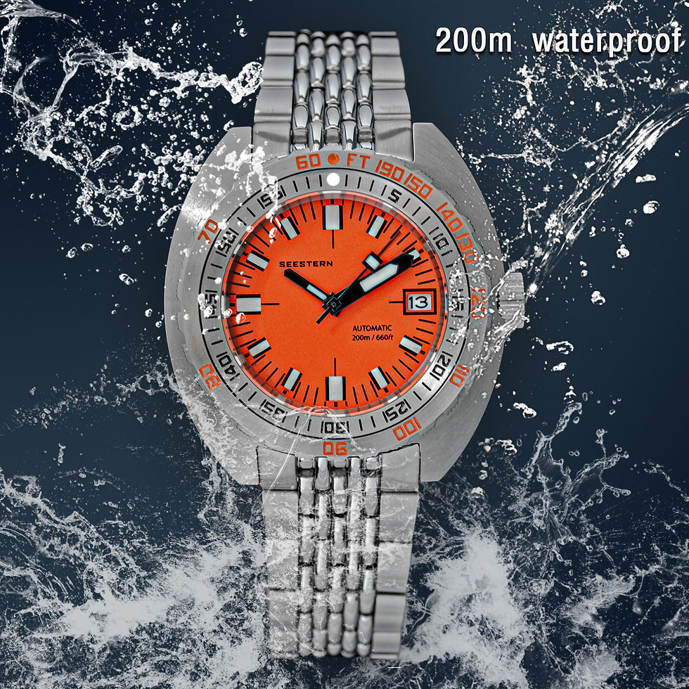 SEESTERN SUB300T, Orange, NH35, Sapphire, Lume, 200m Diver, Diving, BNIB