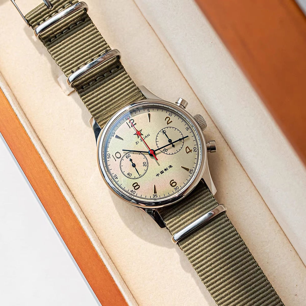 Thumbnail: Seagull 1963 ST1901 Venus 40mm Chronograph Sapphire, Display Back, 2 Straps BNIB