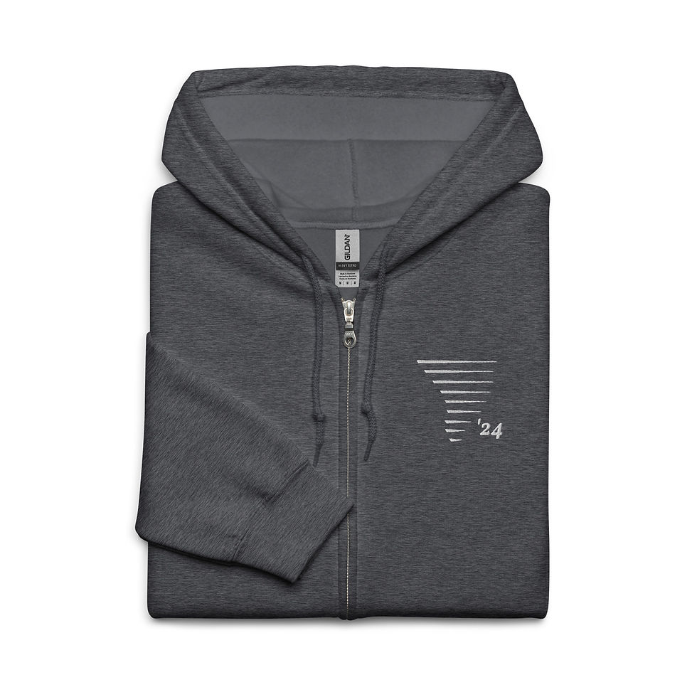 Thumbnail: Tornado Logo Embroidered Unisex Zip Up Hoodie