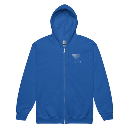 Tornado Logo Embroidered Unisex Zip Up Hoodie | Tracy Lanes
