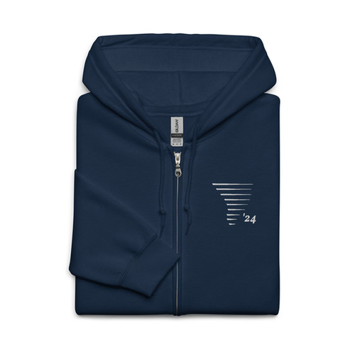Tornado Logo Embroidered Unisex Zip Up Hoodie | Tracy Lanes