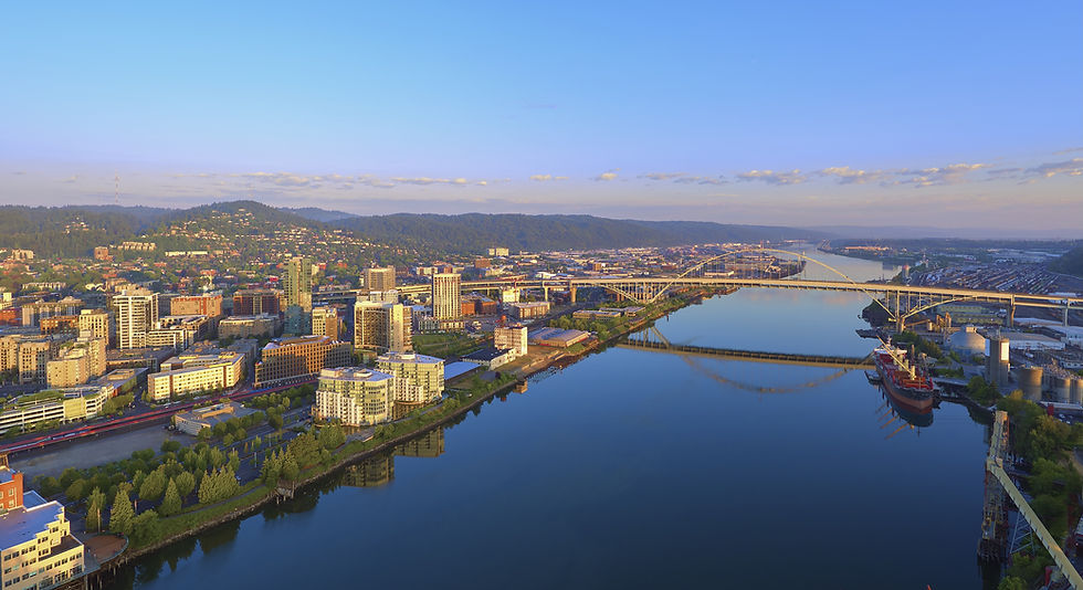 Portland waterfront, Willamette River