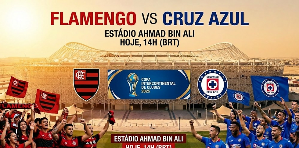 Flamengo entreia hoje na Copa Intercontinental: acompanhe a audiência em tempo real da partida entre Flamengo e Cruz Azul