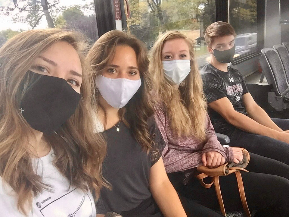 One of our many rides on the buses!