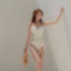 縮圖：Amber Chain Link White Shapewear Swimsuit