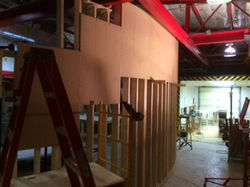 The form going up in the shop