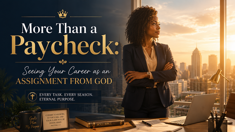 More Than a Paycheck: Seeing Your Career as an Assignment From God