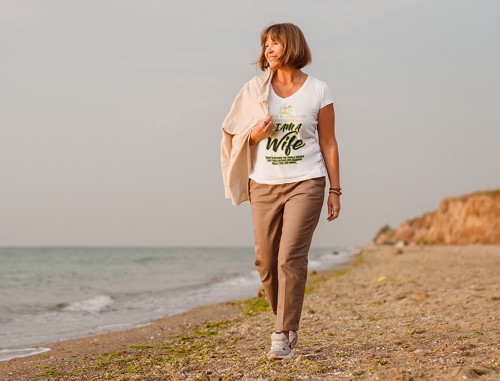 I Am A Wife Logo V-Neck T-Shirt