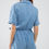 Thumbnail: Blue Tencel Denim Wrap Front Jumpsuit