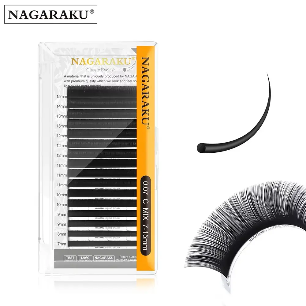 NAGARAKU Mix Premium Synthetic Mink Eyelash Extension Supplies Makeup Cilios