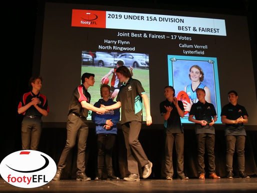 2019 JUNIOR PRESENTATION EVENING RESULTS