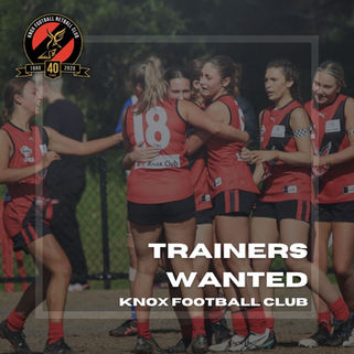 TRAINERS WANTED – KNOX F.C