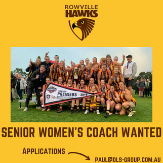 SENIOR WOMEN’S COACH WANTED – ROWVILLE FC