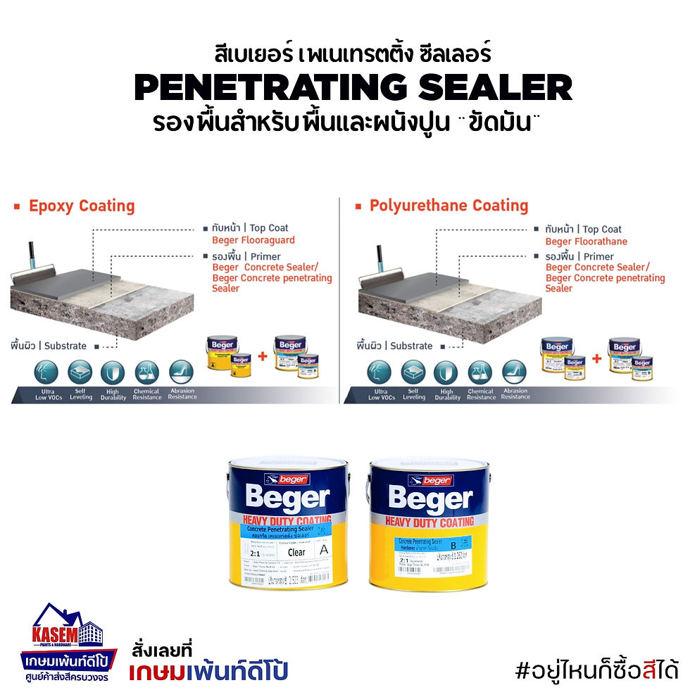 BEGER Penetrating Sealer A+B รองพื้นอีพ็อกซี่ทาพื้นปูนขัดมัน เบเยอร์เพเนเทรตติ้ง
