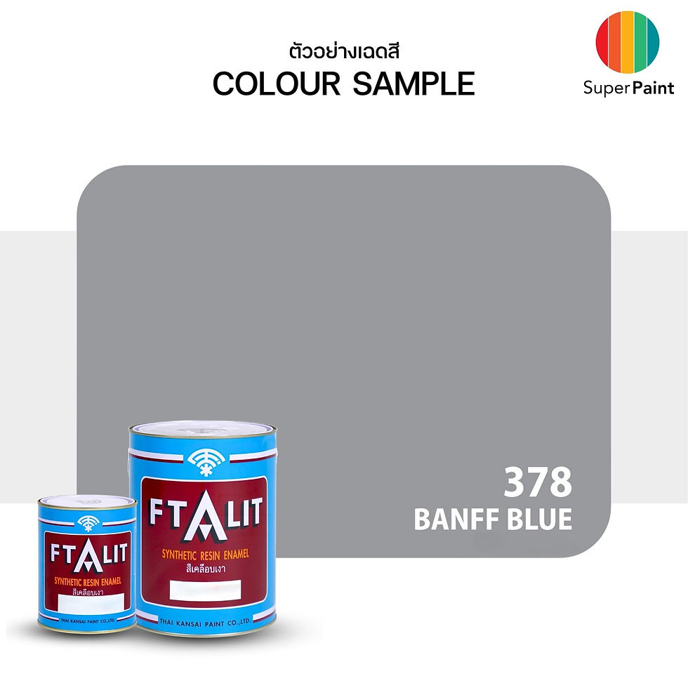 KANSAI สีน้ำมันตราพัด 378 สีเทา ขนาดแกลลอน Kansai Ftalit Enamel Banff Blueสีเคลือบเงา