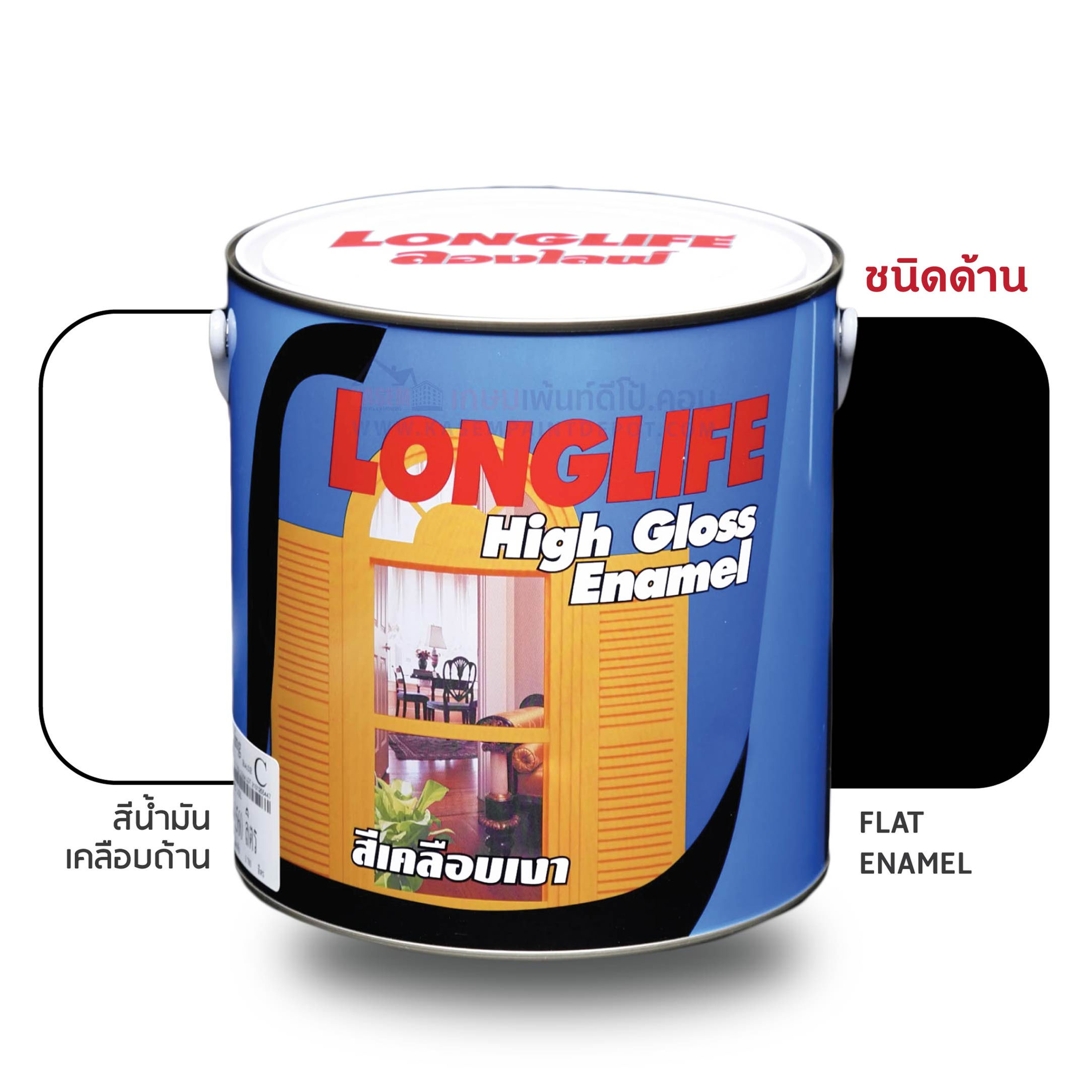 Captain Longlife MATT Enamel สีน้ำมันกัปตัน ลองไลฟ์ ชนิดด้าน (สีเคลือบด้าน)