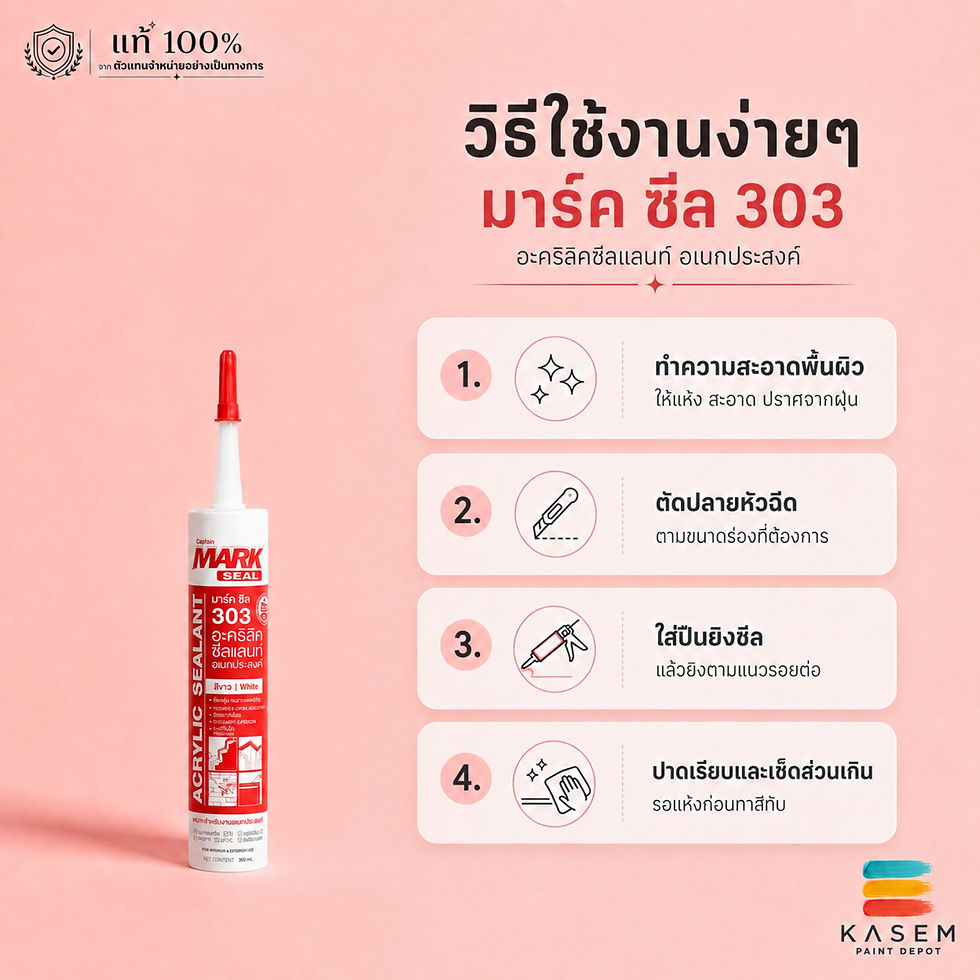 Thumbnail: CAPTAIN MARK 303 Acrlic Sealant แด๊ป อุดโป๊ว กัปตัน มาร์ค 303