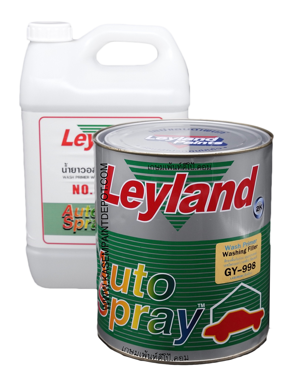 Thumbnail: Leyland Wash Primer GY998+T991 รองพื้นเกาะเหล็กเลย์แลนด์ วอชไพรเมอร์ ชุด 7.6ลิตร
