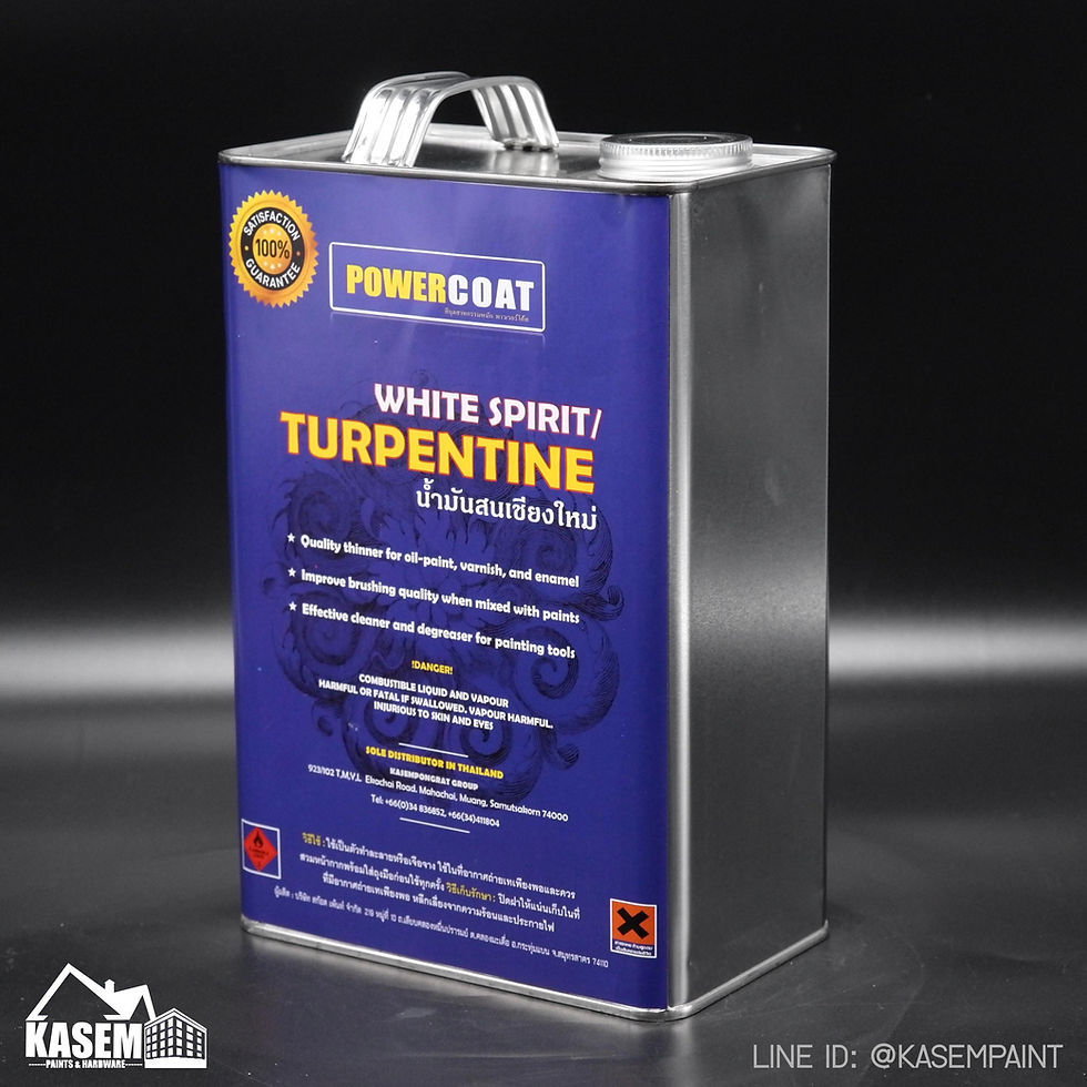ภาพขนาดย่อ: PowerCoat Turpentine น้ำมันสนพาวเวอร์โค้ท น้ำมันผสมสี น้ำมันสนเชียงใหม่