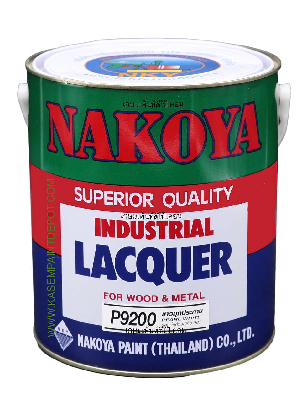 Thumbnail: สีพ่นนาโกย่า ชนิดเงา สีขาวประกายมุก P9200  Nakoya Industrial Lacquer Front