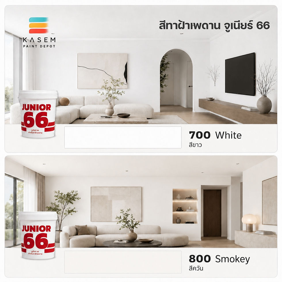 ภาพขนาดย่อ: NIPPON PAINT Junior 66 Ceiling Paint สีทาฝ้า นิปปอนเพนต์ จูเนียร์ 66 ถังใหญ่