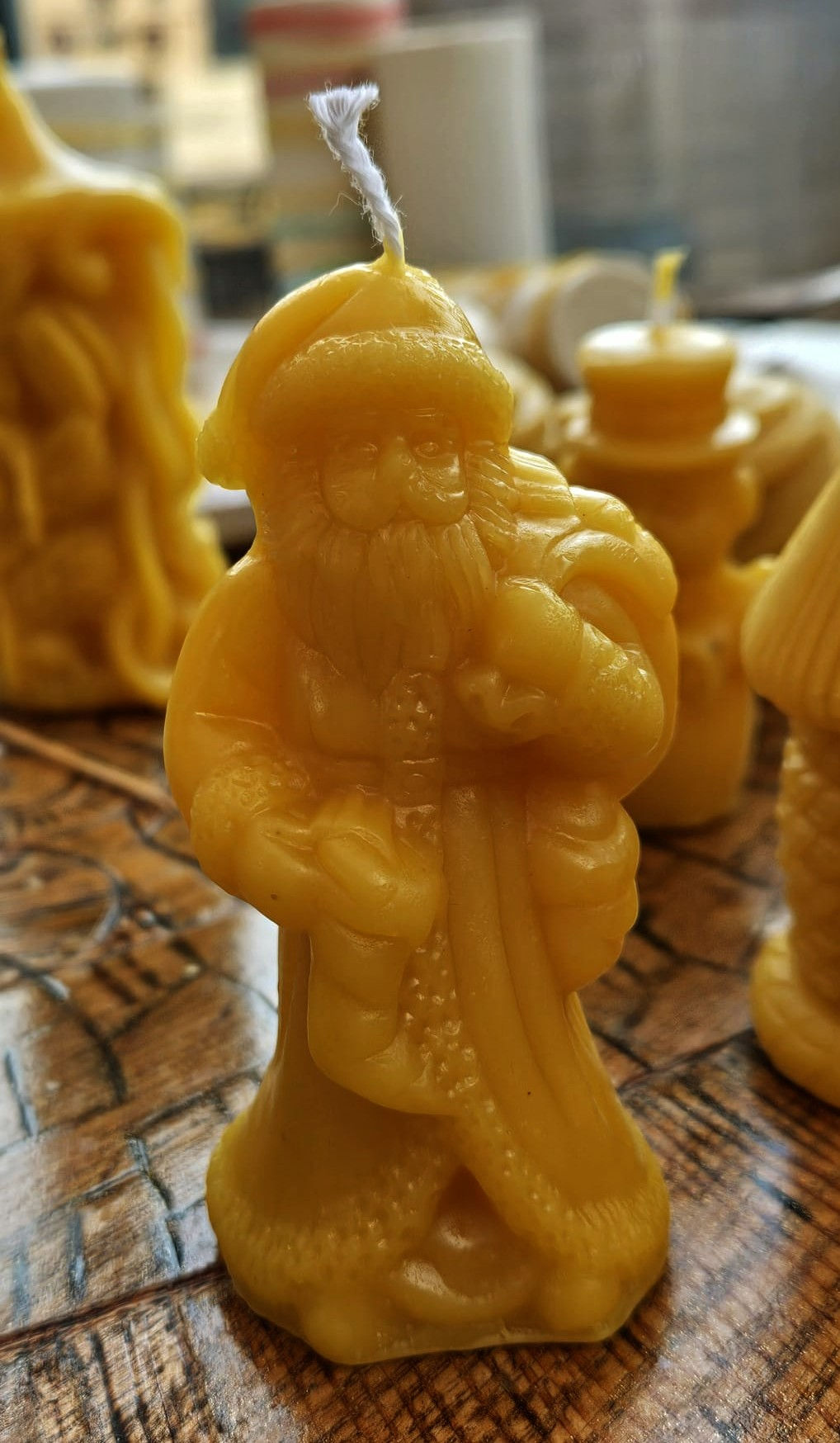 Bee-wax Santa Candle