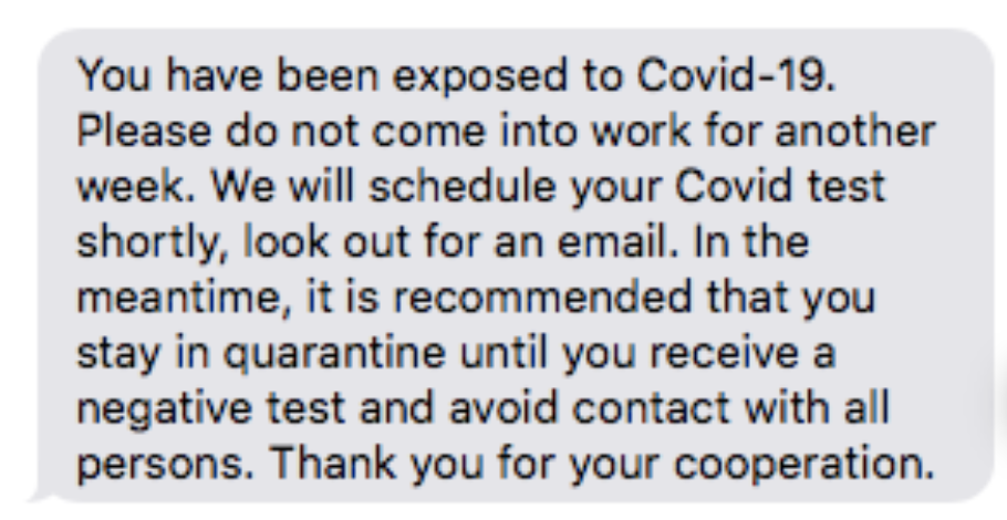 “When Exposed to COVID-19”