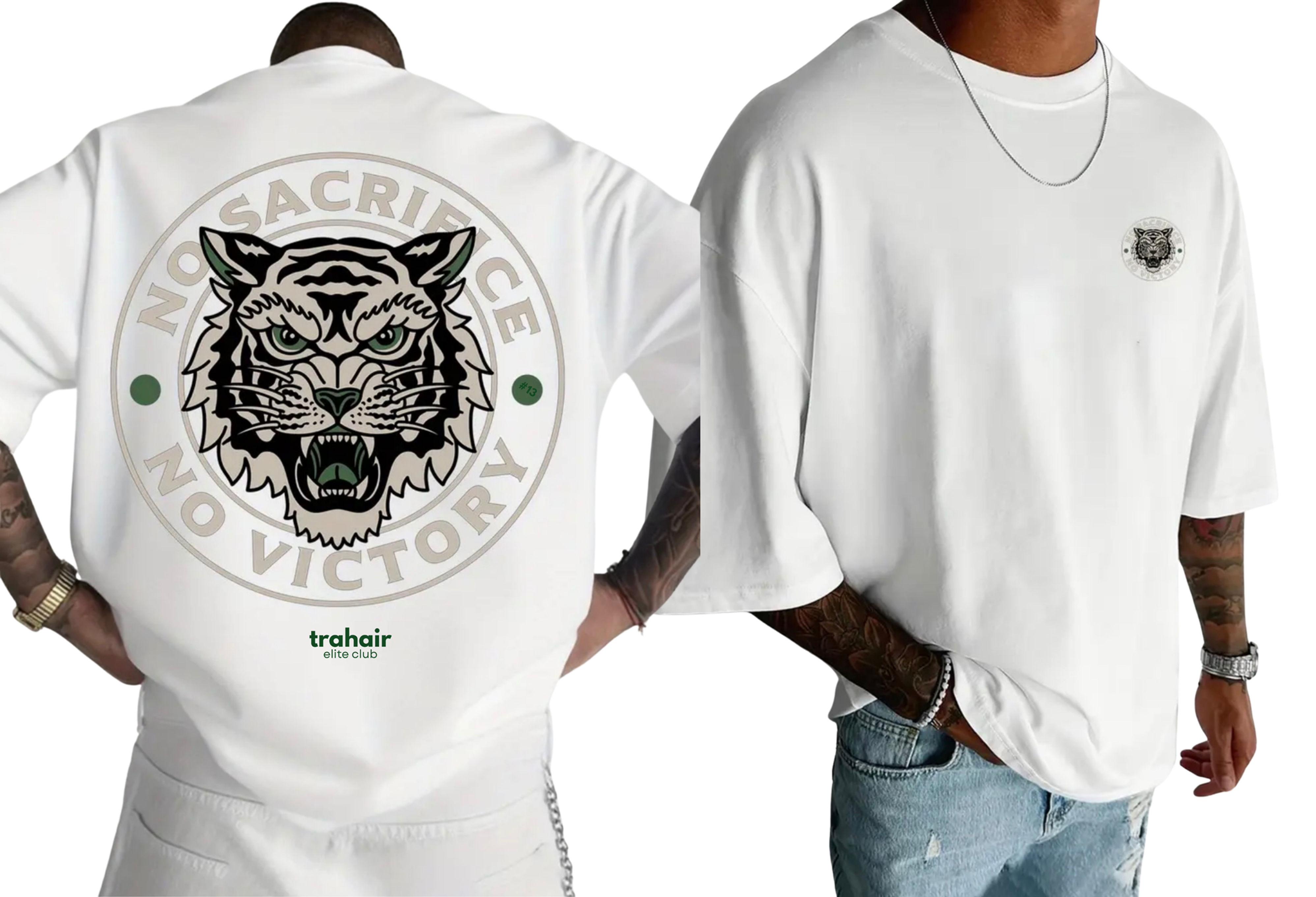Sacrifice graphic Tee - white