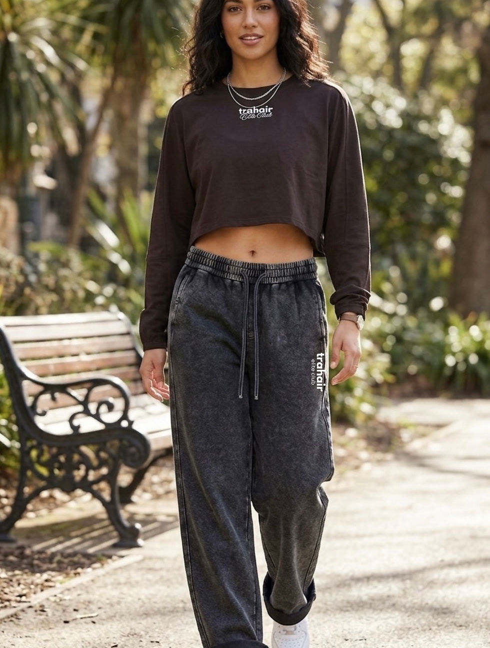 Thumbnail: Heritage wash charcoal wide leg