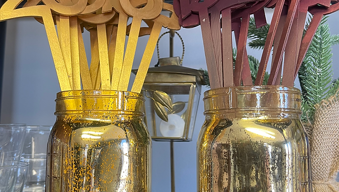 Table  Numbers in Gold or Burgundy 1-22