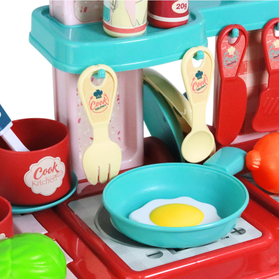 Cozinha infantil com brinquedos, frigideira com ovo. Barraca infantil minha casinha. My Site 1