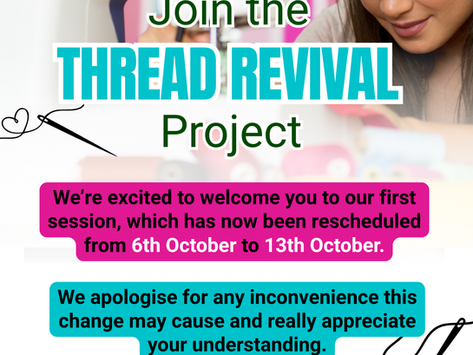 THREAD REVIVAL CLASS – DATE CHANGE