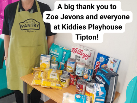 A Huge Thank You to Zoe Jevons and Kiddies Playhouse Tipton!