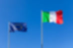 bandiere dell'europa e italiana