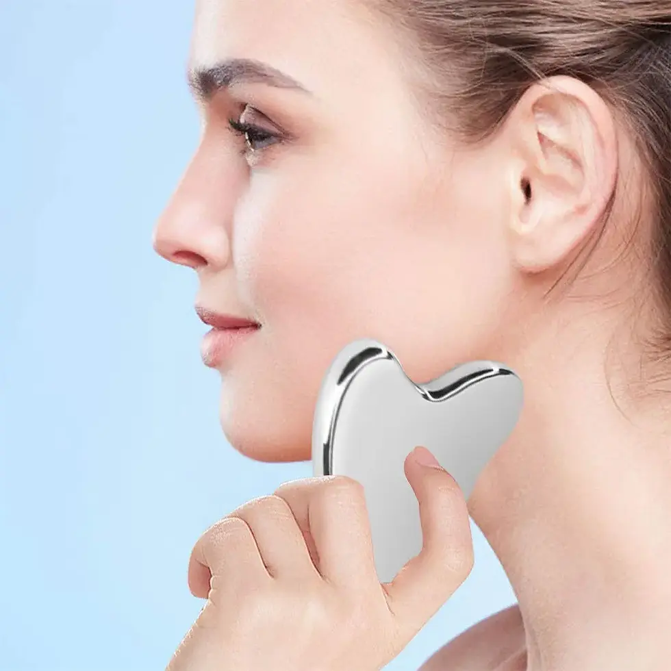 Thumbnail: 1Pcs Stainless Steel Gua Sha Scraper Massager for Face Neck Body Guasha Massage